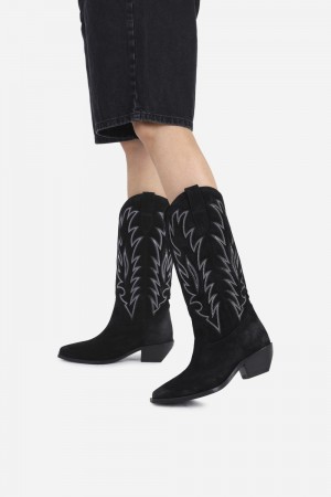 Bottes Cowboy BRONX Kay-si Femme Noir | IQPUC-3746