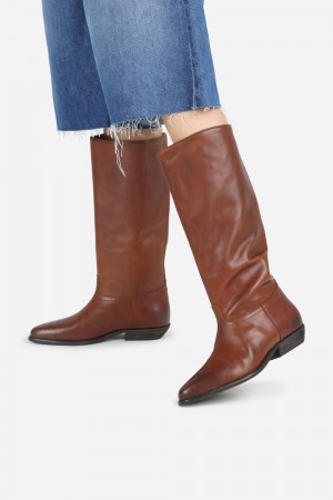 Bottes Cowboy BRONX Kendr-a Femme Rouge | UDYAM-9512