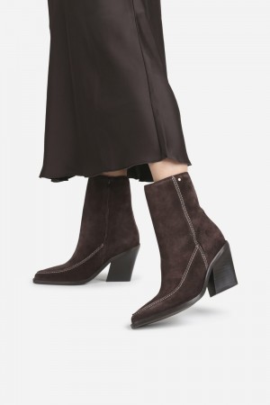 Bottes Cowboy BRONX New-kole Femme Cafe | IHPVB-6342