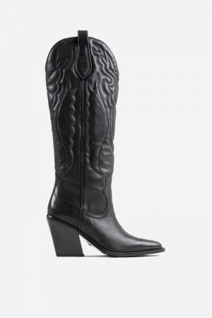 Bottes Cowboy BRONX Western New-kole Femme Noir | MUBSN-7415