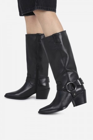 Bottes Hautes BRONX Jukeson Femme Noir | SLQZO-6749