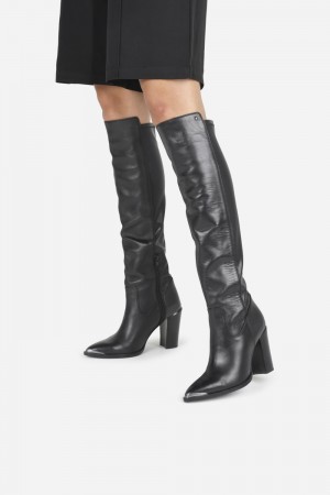 Bottes Hautes BRONX New-americana Femme Noir | SJYCV-5764