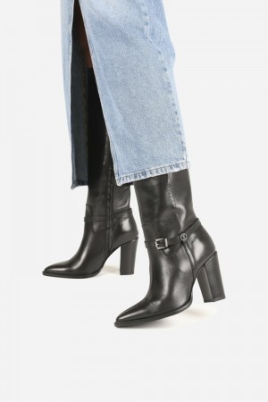 Bottes Hautes BRONX New-americana Femme Noir | IBATU-0718