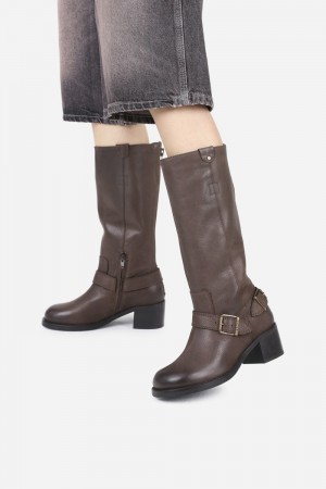 Bottes Hautes BRONX New-camperos Femme Cafe | IZTMR-8354