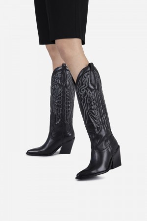 Bottes Hautes BRONX New-kole Femme Noir Argent | ACTKY-9857