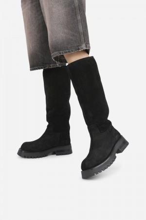 Bottes Hautes BRONX Qui-nn Femme Noir | LMASV-7945