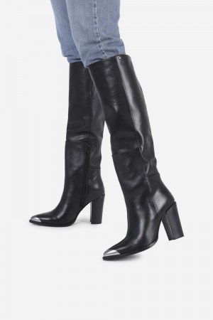 Bottes à Talons BRONX New-americana Femme Noir | ATBJE-4659