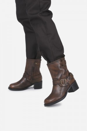 Bottines BRONX New-camperos Femme Marron | MSIZO-3804