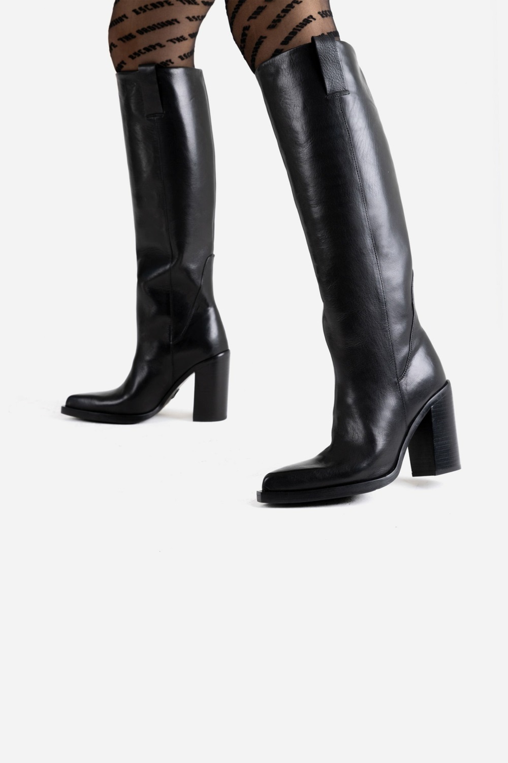 Bottes Cowboy BRONX High Boot Mya Mae Femme Noir | LOABZ-0147