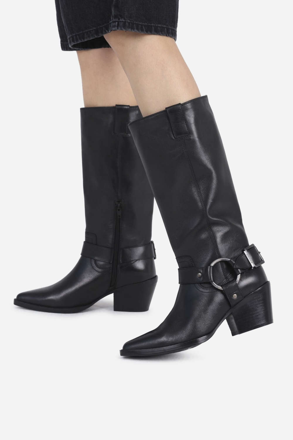 Bottes Cowboy BRONX Jukeson Femme Noir | QUDHO-3289