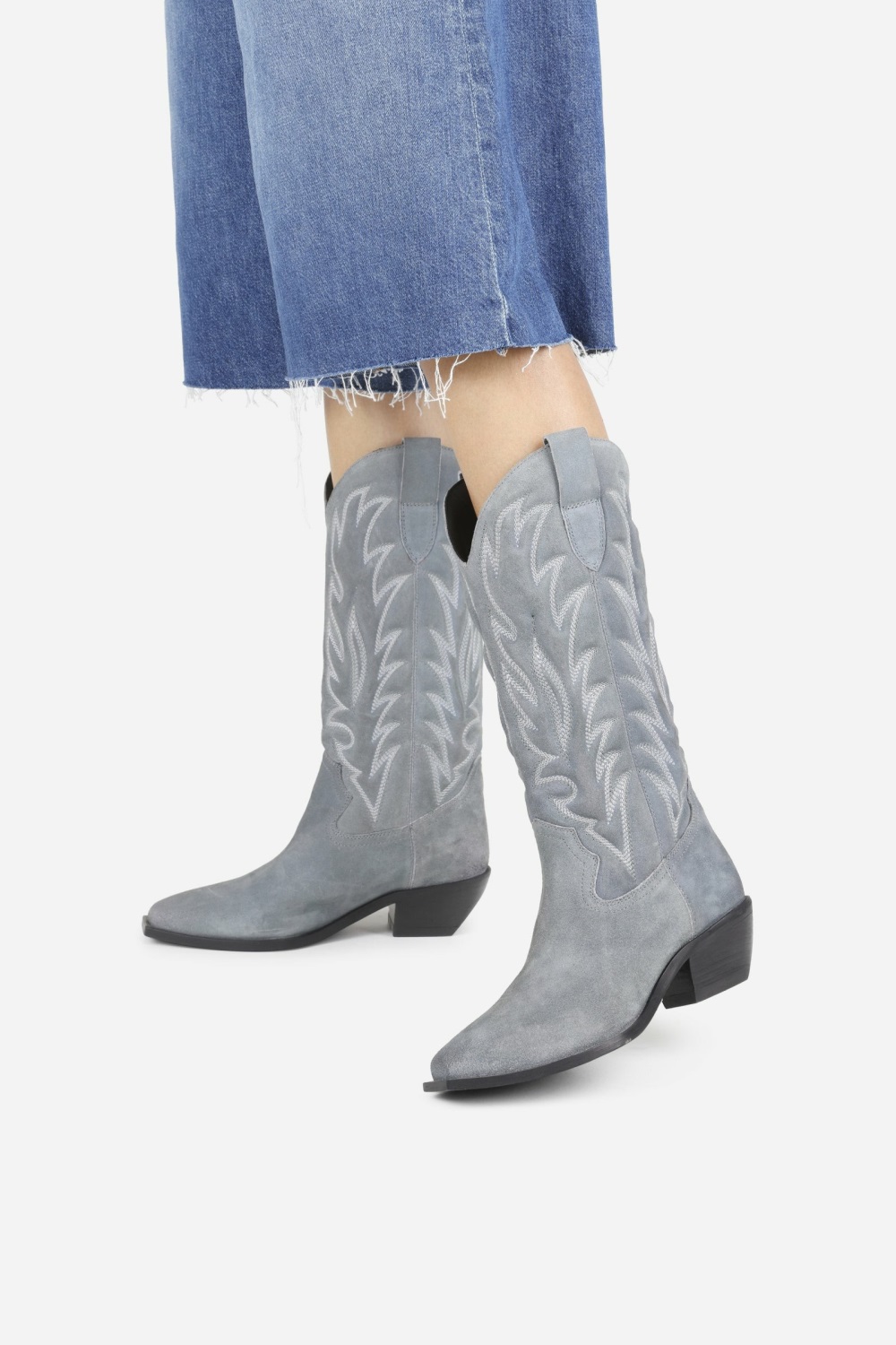 Bottes Cowboy BRONX Kay-si Femme Grise | QLRDU-3482