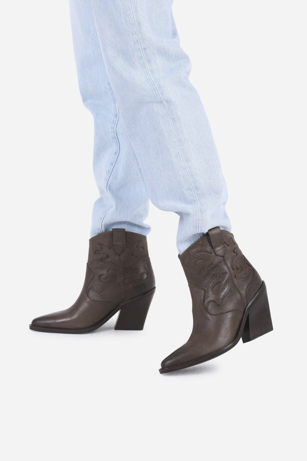 Bottes Cowboy BRONX New-kole Femme Cafe | DHFXC-5461