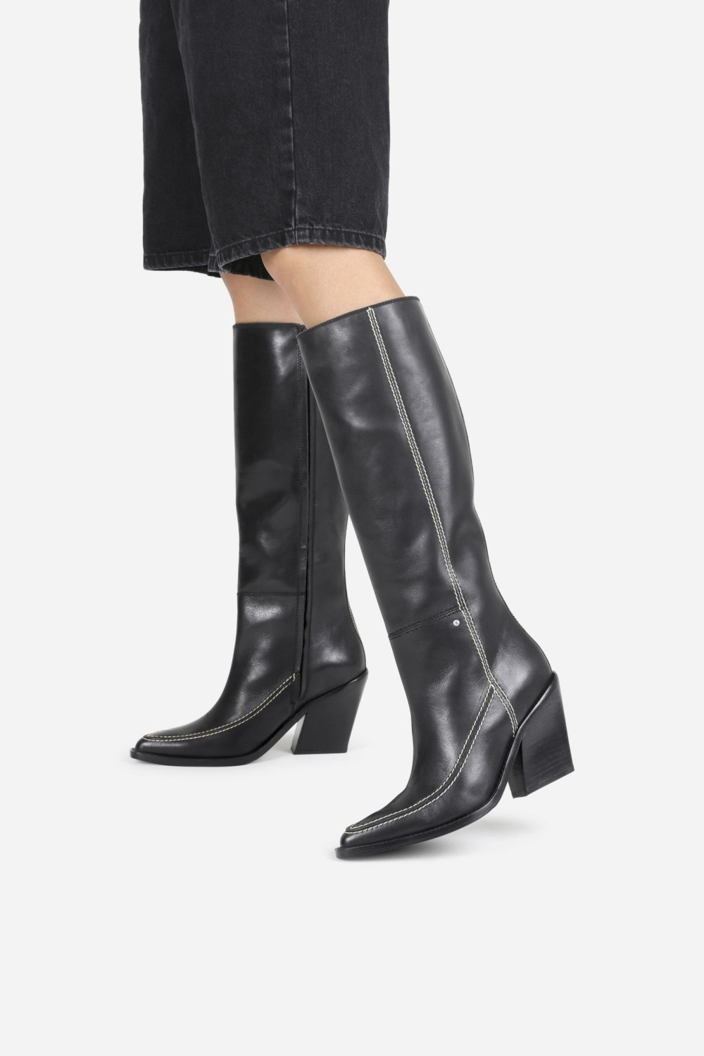 Bottes Cowboy BRONX New-kole Femme Noir | WQYFV-2705