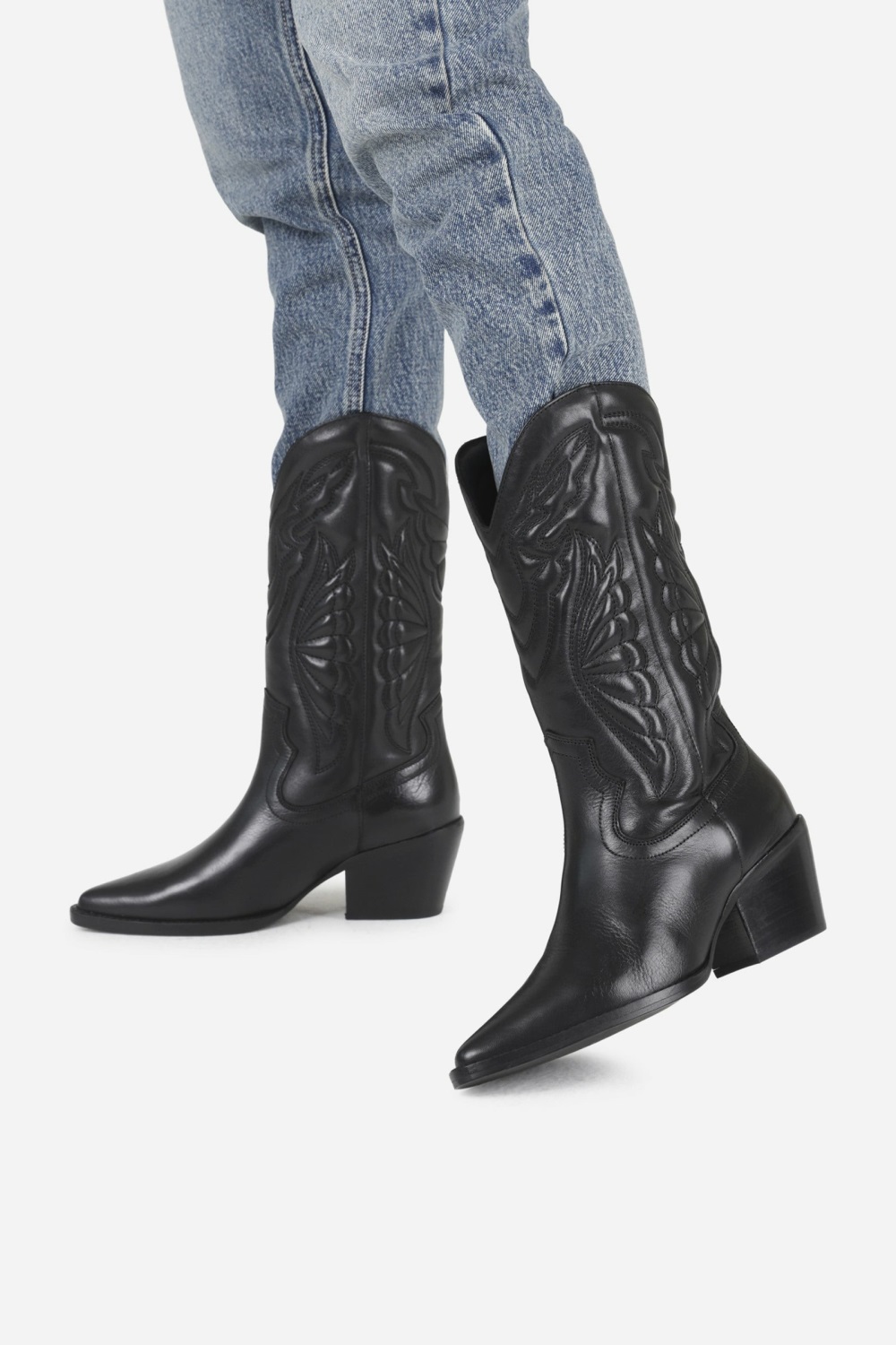 Bottes Cowboy BRONX Western Boot Jukeson Femme Noir | VQRBO-1580