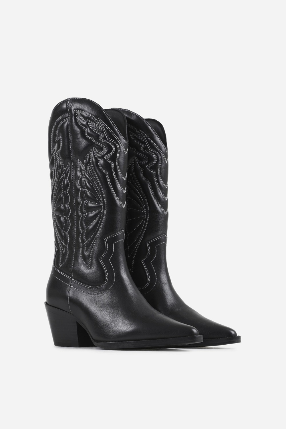 Bottes Cowboy BRONX Western Jukeson Femme Noir | GIFYC-8136