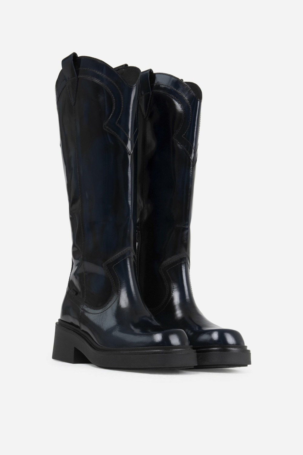 Bottes Hautes BRONX Daff-ey Femme Noir Bleu | KGXTS-6932