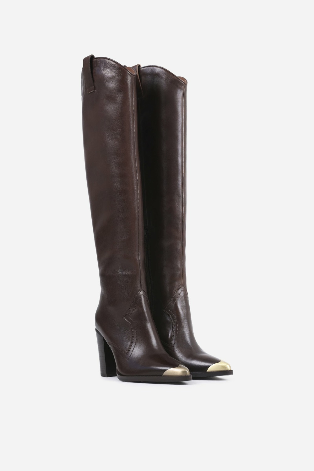 Bottes Hautes BRONX New-americana Femme Cafe | RAZFW-3604