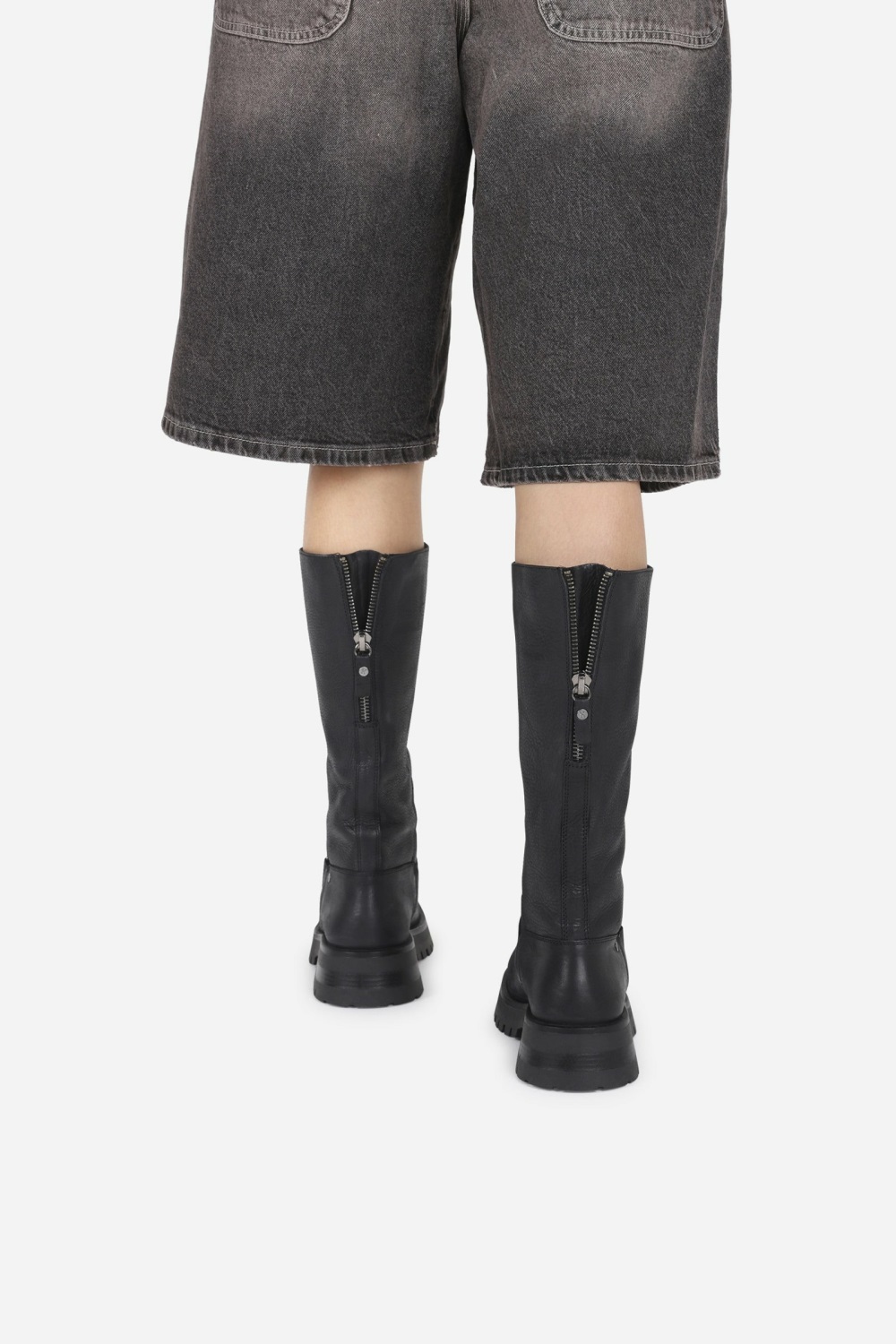 Bottes Hautes BRONX Qui-nn Femme Noir | TDRNI-9034