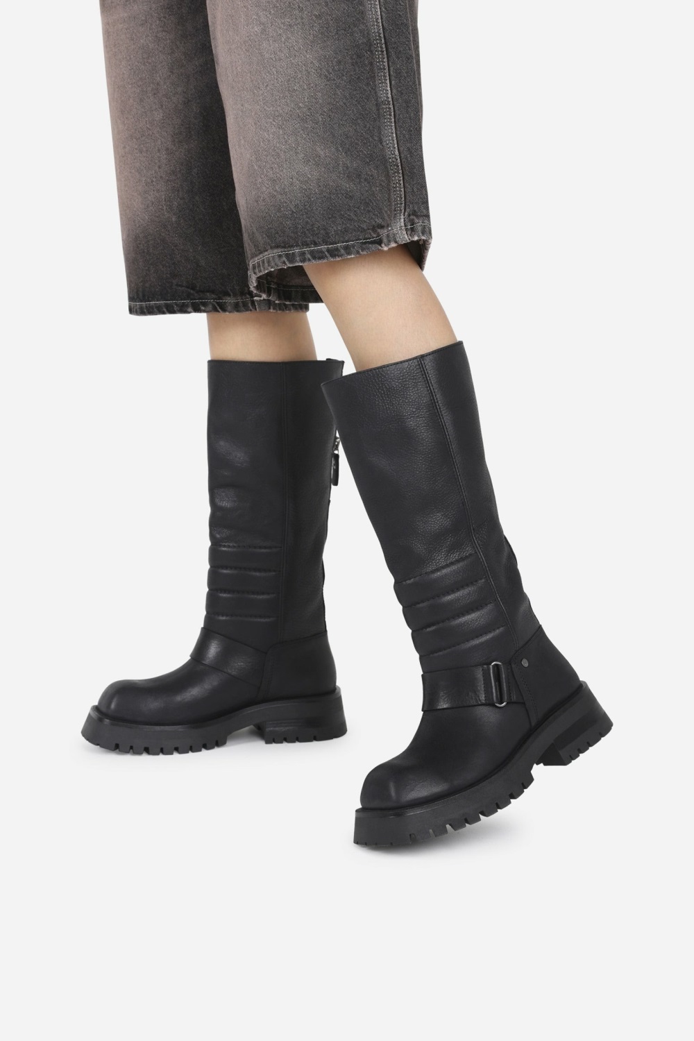 Bottes Hautes BRONX Qui-nn Femme Noir | TDRNI-9034